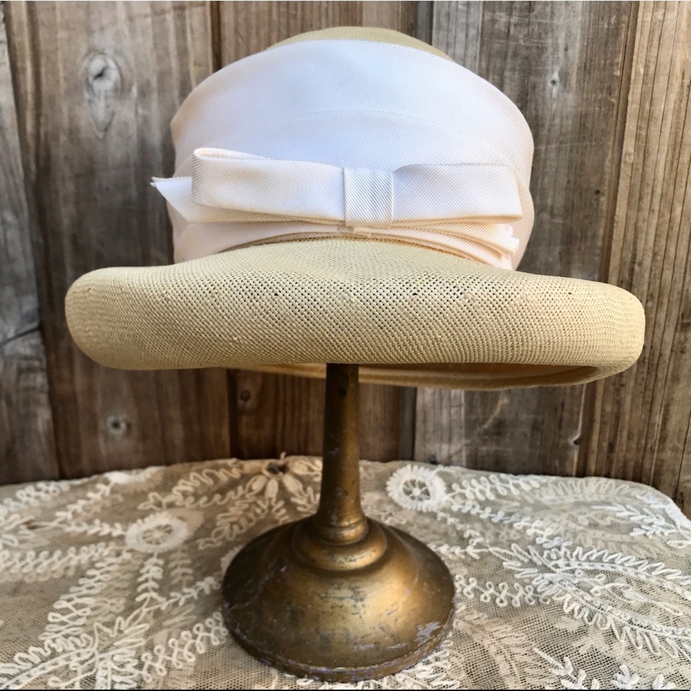 Vintage Straw Hat Michael Terre 1960s - Picture 2 of 11